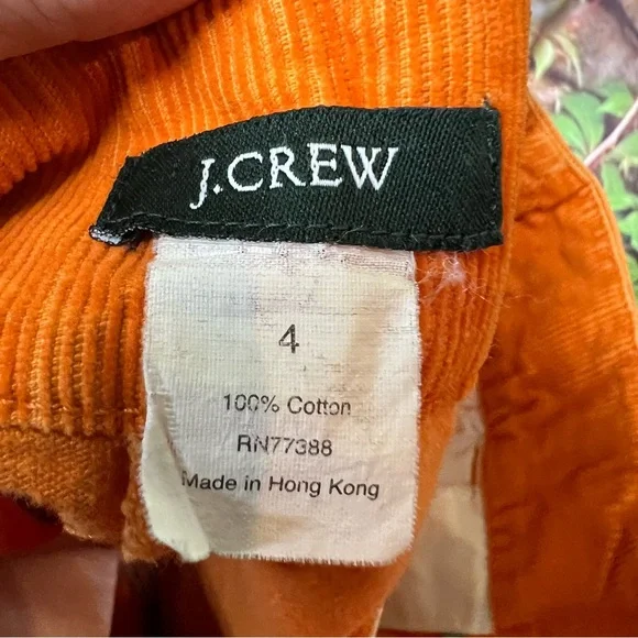 J. CREW Orange Peacock Embroidered Corduroy Miniskirt, 4 - Picture 9 of 9